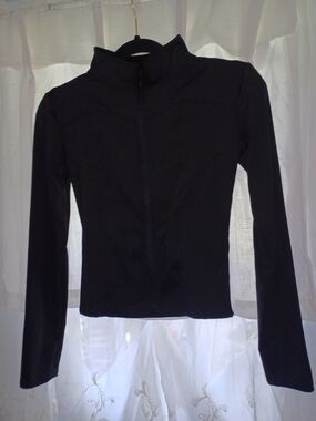 Black Zip-Up Women's Lightweight Athletic Jacket